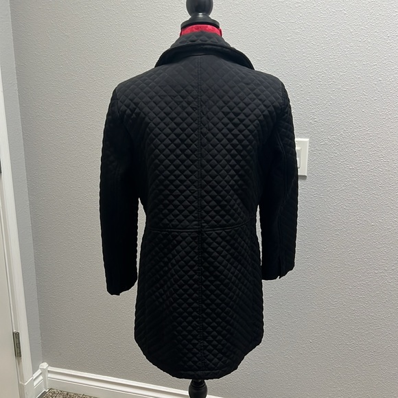 Gallery quilted mid-length women’s coat black - Picture 3 of 6